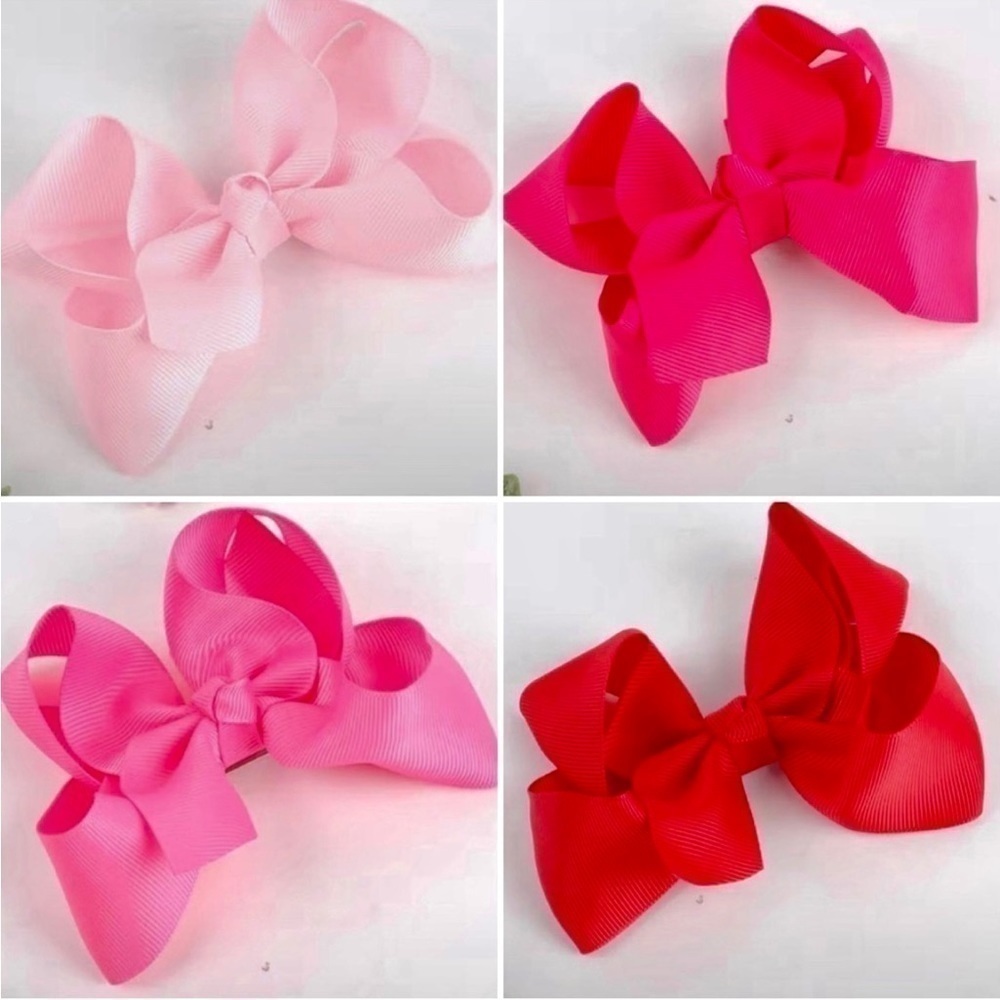 Hair Bow Set with Alligator Clips